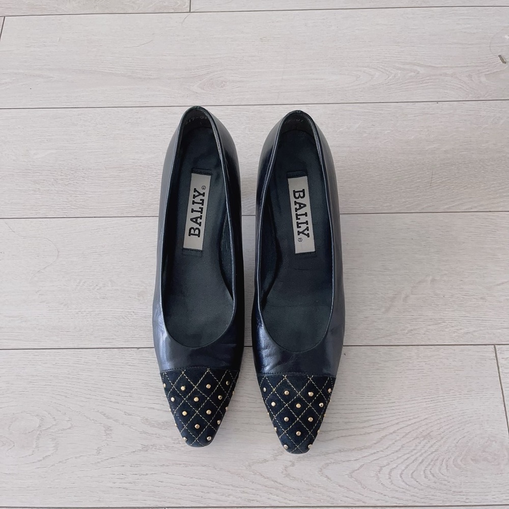 Black Vintage Bally leather heels